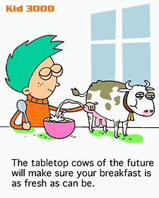 the tabletop cows